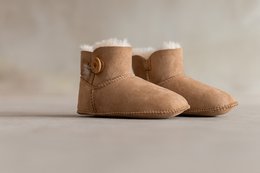 Zapatilla Davin para niños | Ante de piel de oveja | 3 estilos | 25-30
