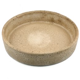 Earthenware tray round beige