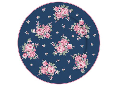 Porcelain dessert plate Bella blue 19 cm Isabelle Rose