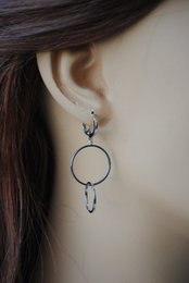 Earrings rings rhodium (silver color) or goldplated
