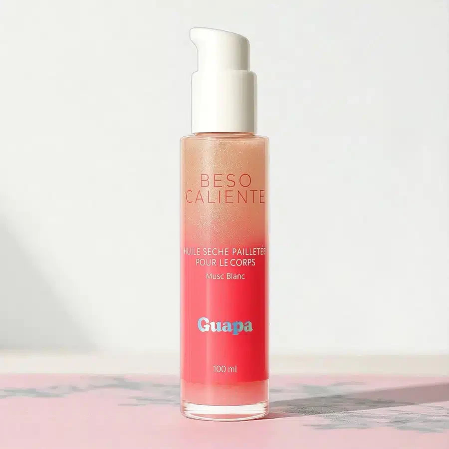 Olio corpo secco glitterato – GUAPA – Muschio bianco