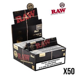 Rullepapir, 50 stk, King Size, Sort, RAW