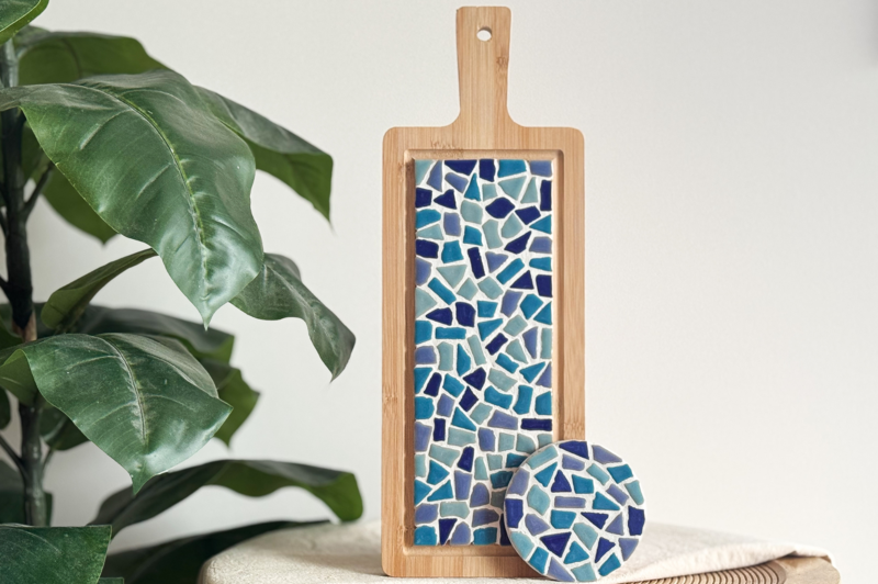 Combi -pakke Mosaic Borrelplank & Coasters