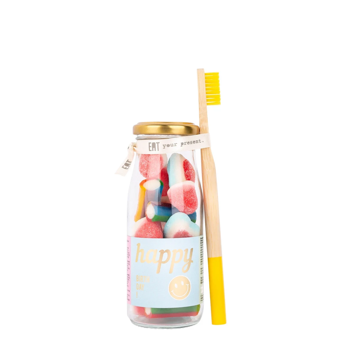 Bouteilles de bonbons avec brosse à dents