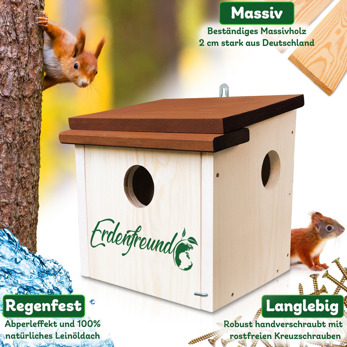 Domek dla wiewiórek ERDENFREUND®