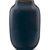 Vase Metal Oval Mid Blue 30cm
