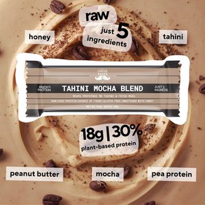 Tahini Mocha Blend Premium Raw Gluten Vrije eiwitbar 30% - Mygreektaste - 60gr