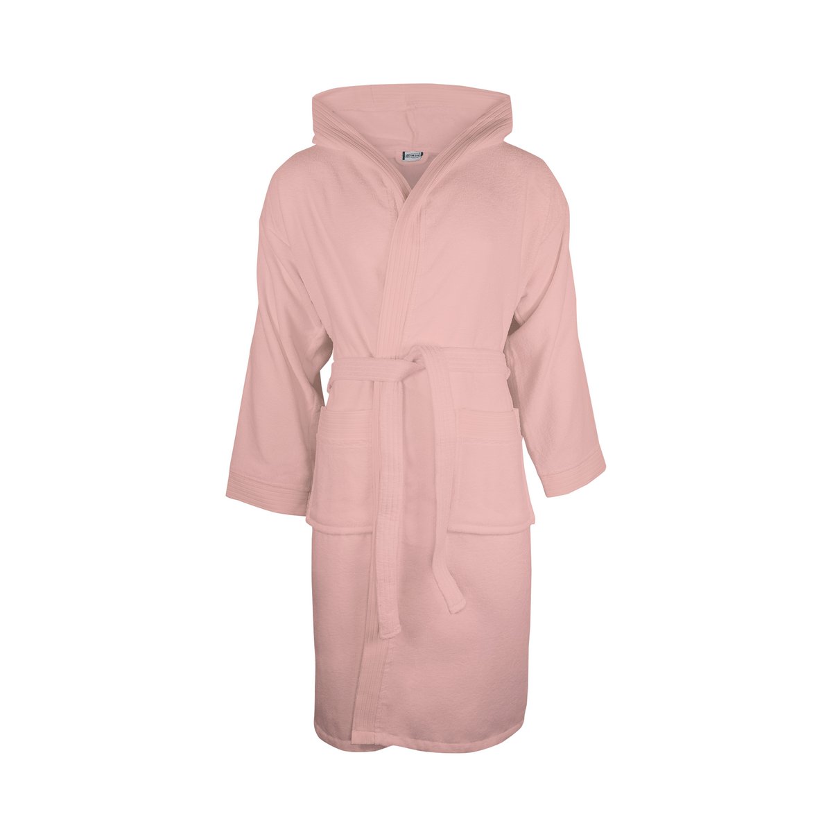 Bathrobe Deluxe Hooded Velours, 450 gr/m², Salmon Pink L/XL
