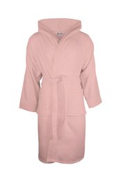 Bathrobe Deluxe Hooded Velours, 450 gr/m², Salmon Pink L/XL