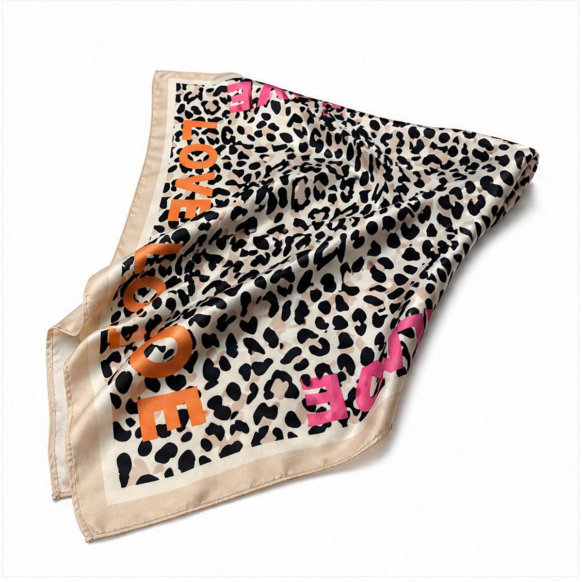HS 70x70 Satin Look Scarf Animal Print - Multiple Prints