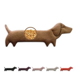 Bio-Körnerkissen mikrowellengeeignet, Wärmekissen für Nacken & Schulter, Hund Dackel
