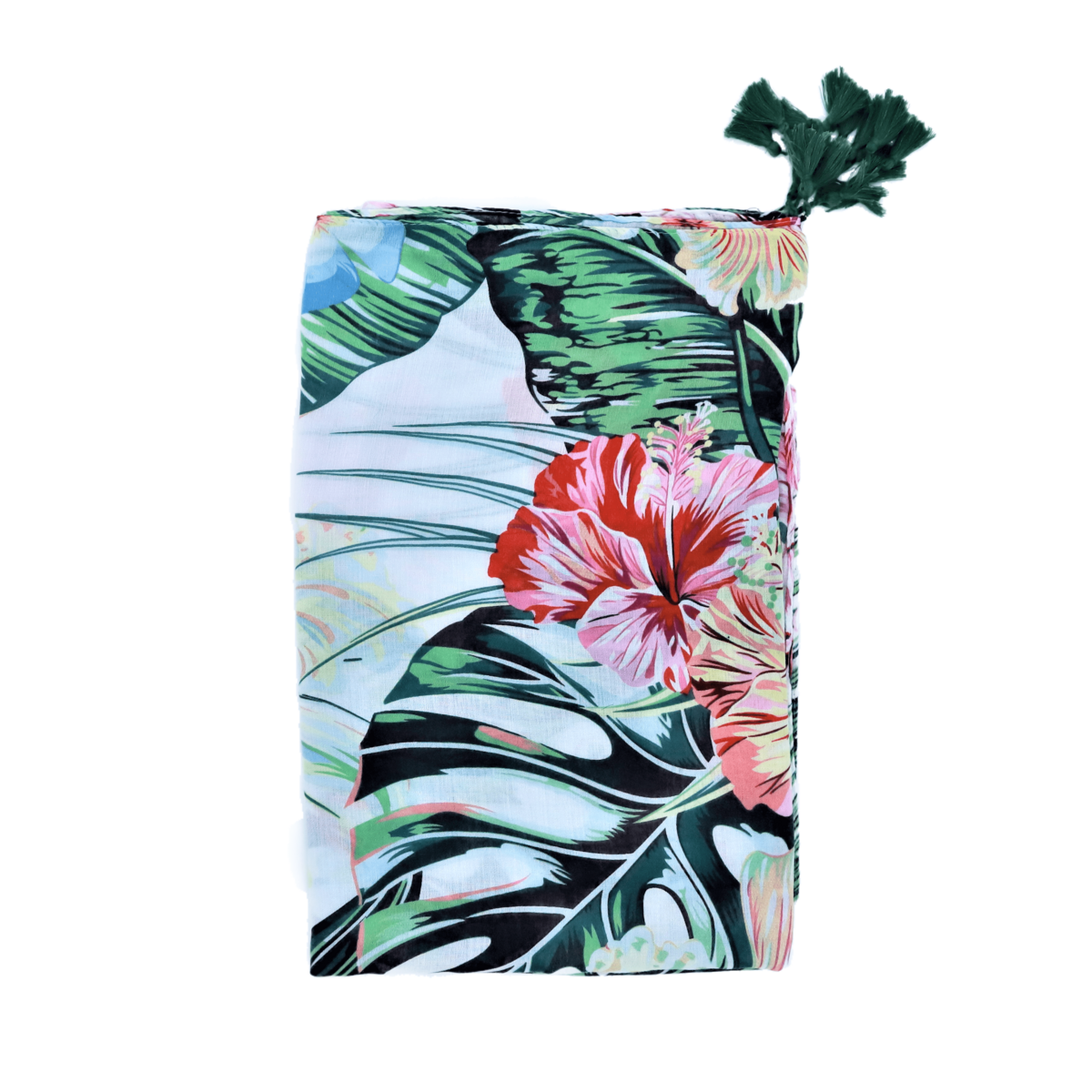 Viscose Pareo en schéma tropical en multicolore