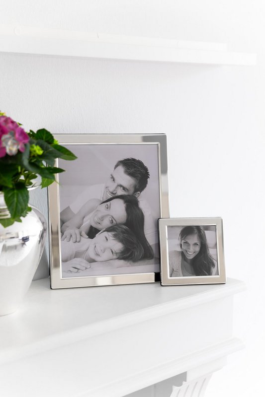 EDZARD photo frame Salerno for photo 10 x 10 cm, noble silver-plated, tarnish-resistant