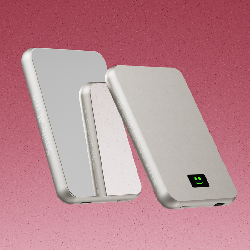 🔋 Smile Gan 100W - PowerBank 5000 Mah Wireless Magsafe with mirror 🔋
