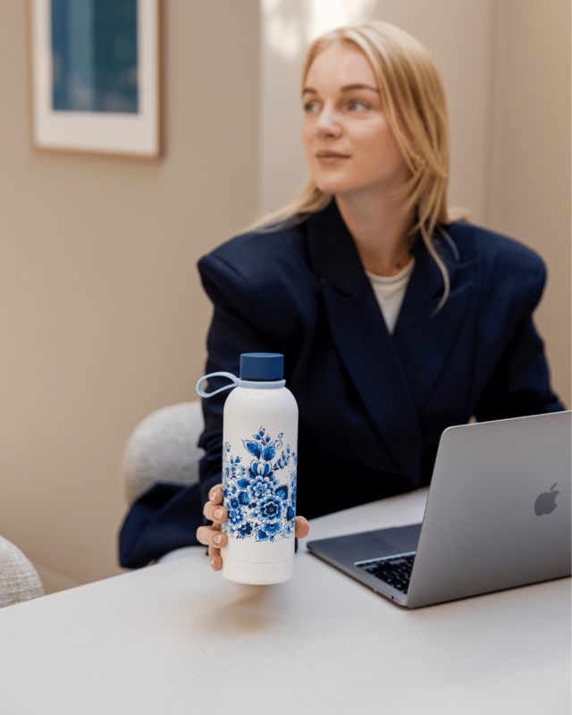 Water bottle Delft Blue