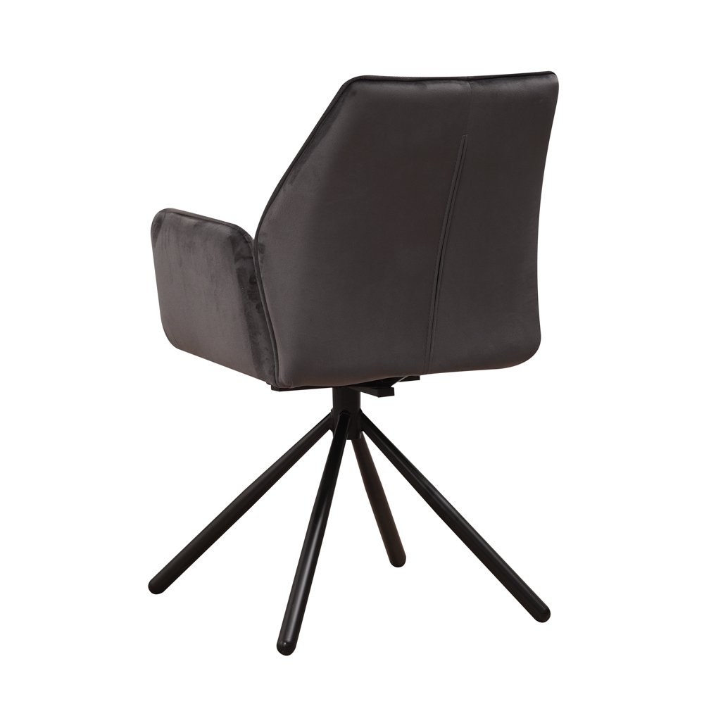 Sedia Donny velluto antracite