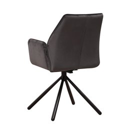 Sedia Donny velluto antracite
