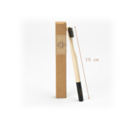 Bamboo Toothbrush Adult Black Medium