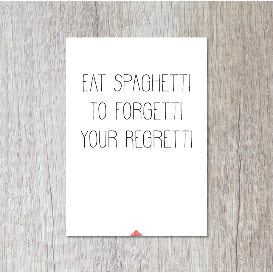 Postkarte | Eat Spaghetti...
