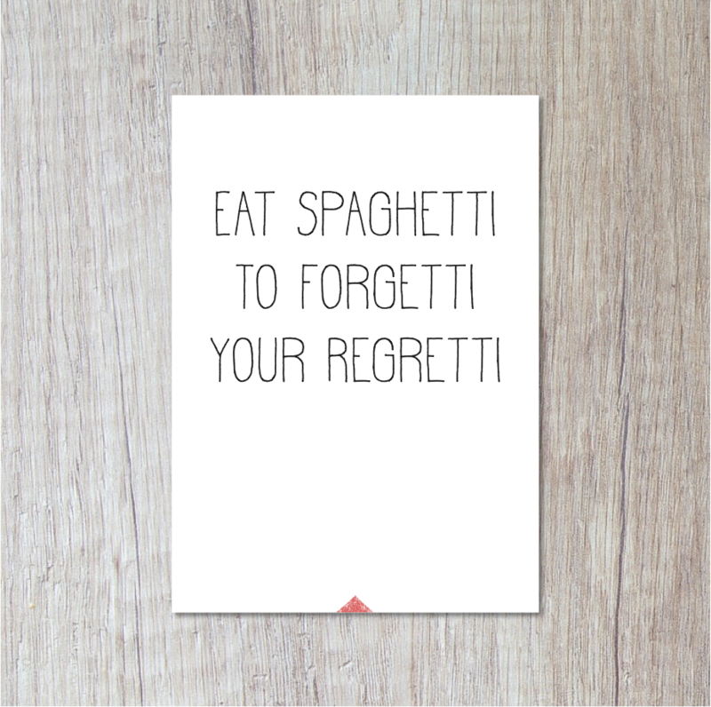 Postkarte | Eat Spaghetti...