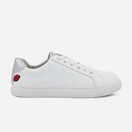 Simone-Blanc/Glitter Argent
