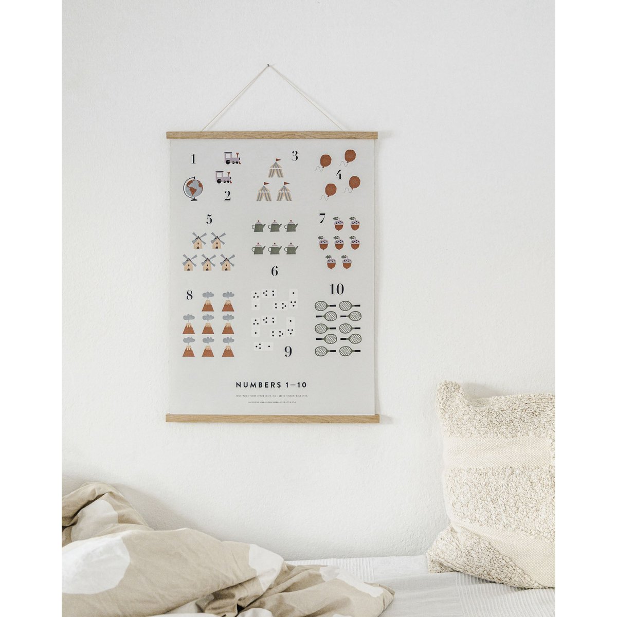 Gancio poster in rovere magnetico, 50x70