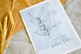 Postkarte "Weniger Kopf, mehr Herz"
