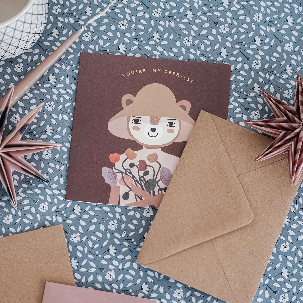 Eres mi ciervo más respetuoso con el medio ambiente Tarjetas de felicitación