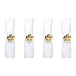 Masser af 4 runder med gyldne blomster