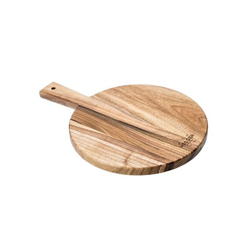 Round Wooden Pizza Serving Board