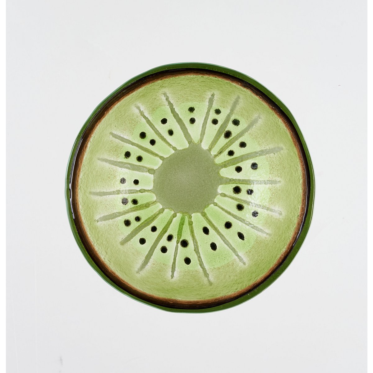 Tropical Bowl Tray 12x5 Brown & Green Kiwi