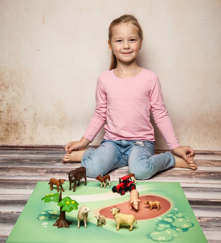 Speelkleed - graslandschap met modder