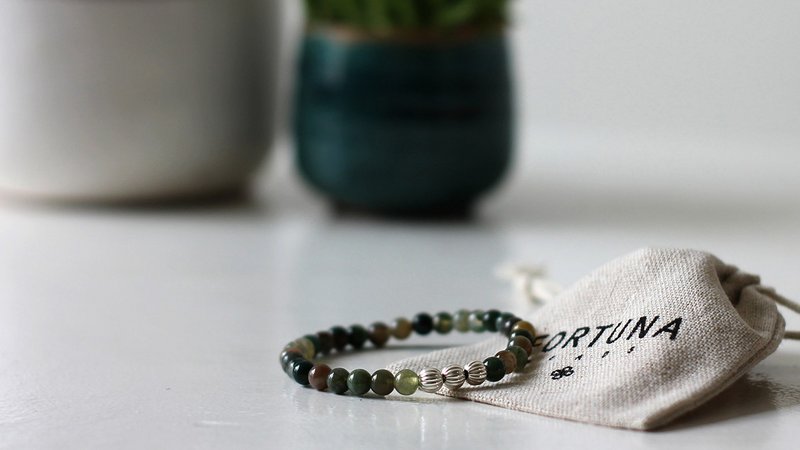 Minimal Green Indian Agate
