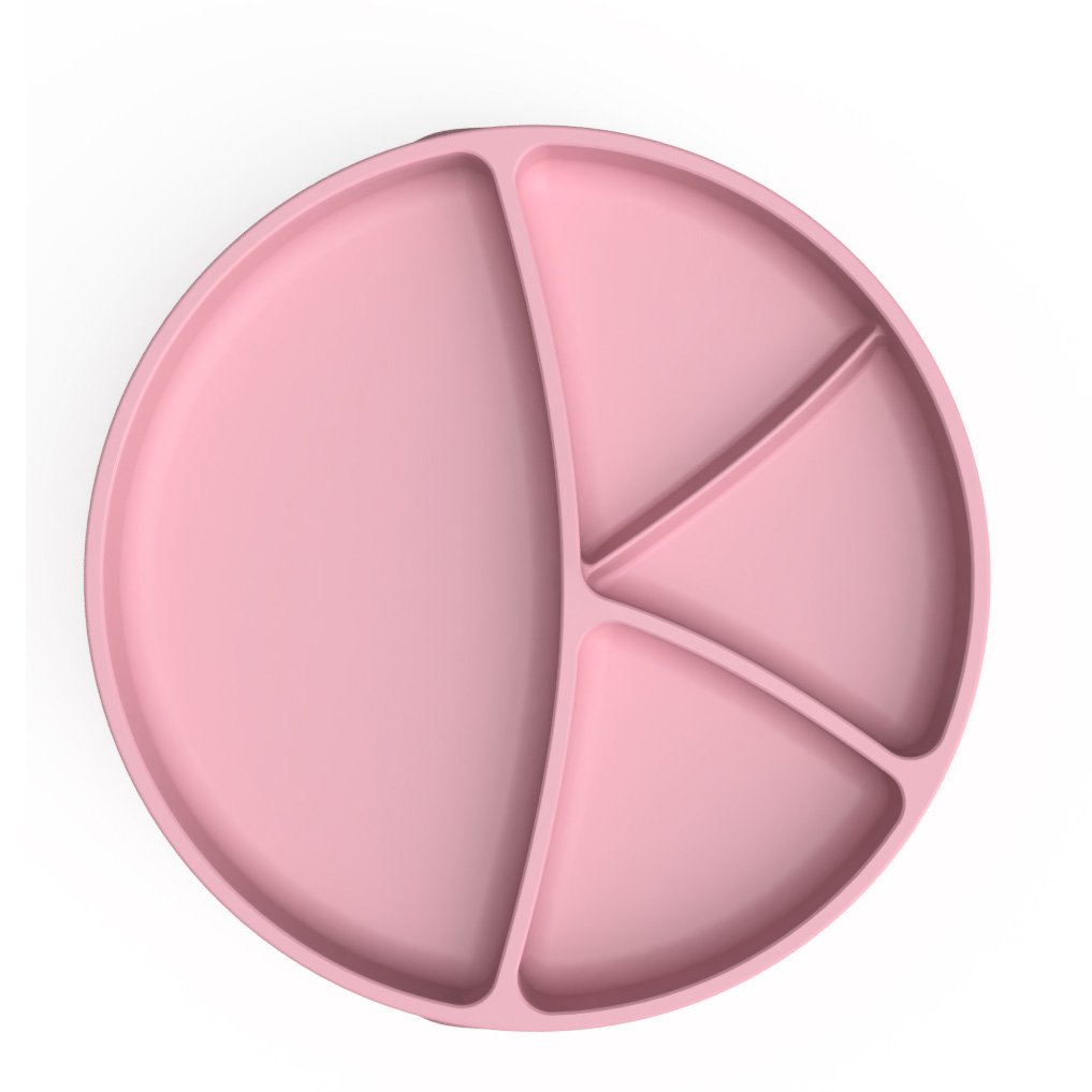SILIKONPLATTE MIT SAUGNAPF ROSA