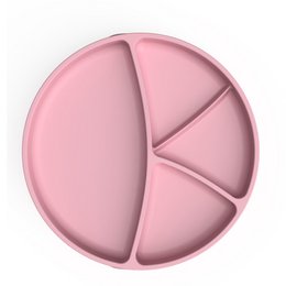ASSIETTE EN SILICONE AVEC VENTOUSE ROSE