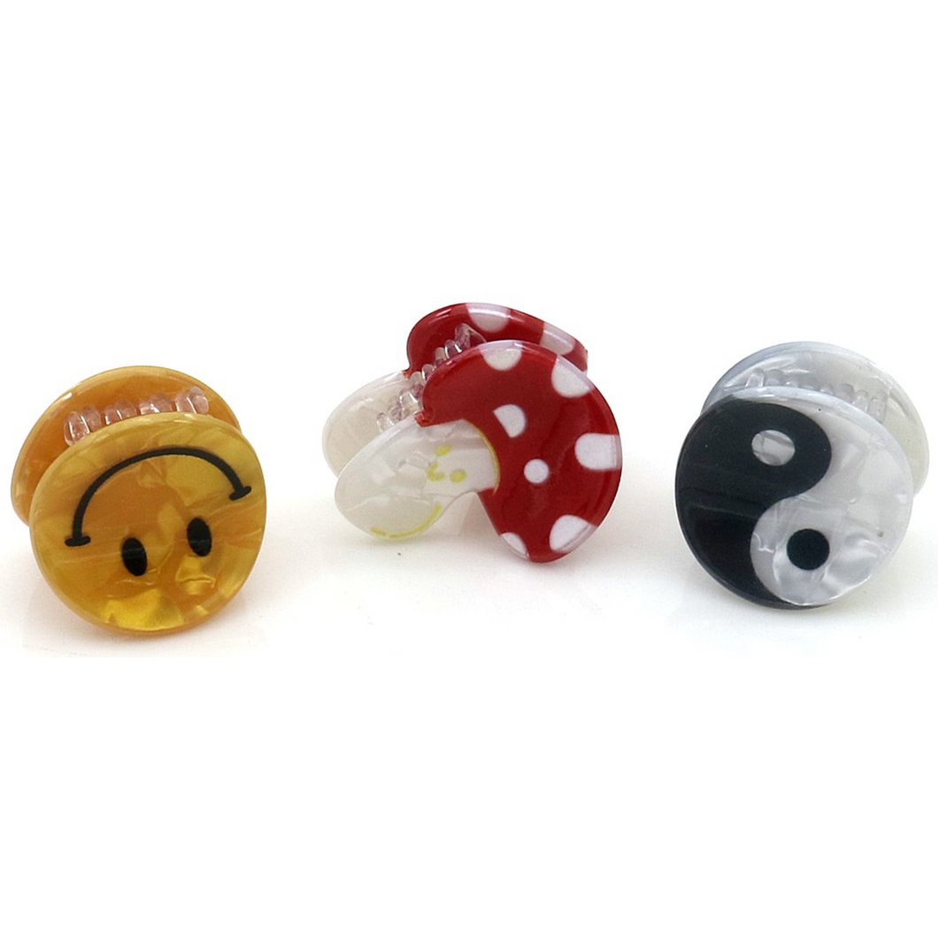 F-A23.1 H1126-004 Hair Clips 2.5cm -  3.5cm - 12pcs
