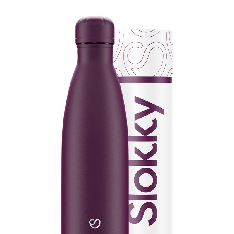 Slokky Matte Purple Bottle & Lid - 500ml