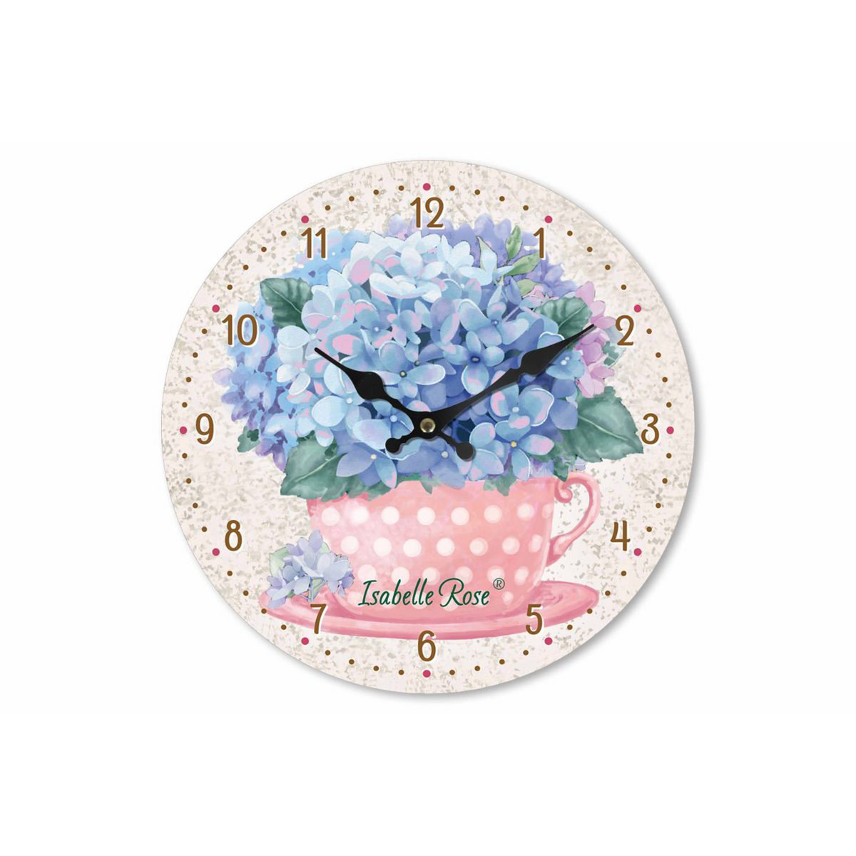 Reloj de madera Copa de flores 29 cm Isabelle Rose