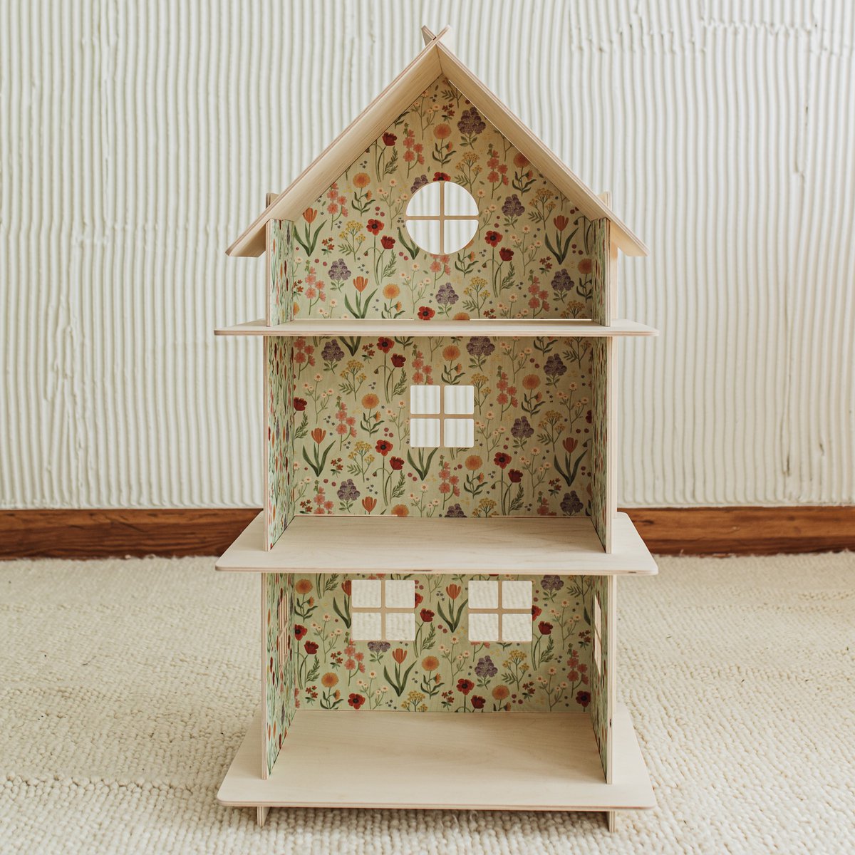 Meadow -Maison de poupée en bois à trois étages / Maison de poupée moderne