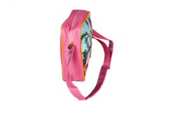 Bolso bandolera mediano Retro flores magenta