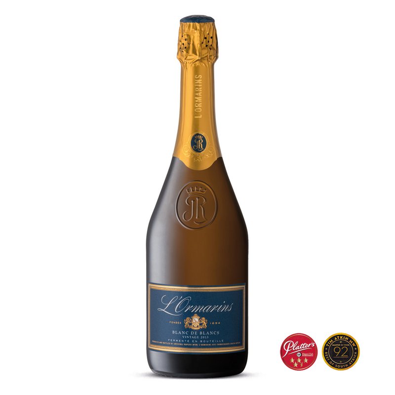 6 flasker L'Ormarins Blanc de Blancs 2016 - Anthonij Rupert