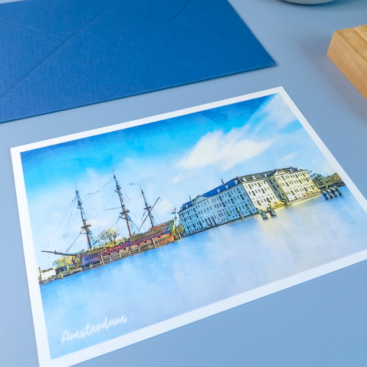 Amsterdam Maritime Museum, Netherlands - A6 Ansichtkaart met Envelop