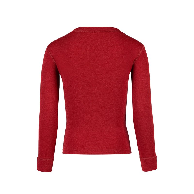 Børne Merino 250 Langærmet Crew Royal Cherry