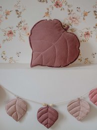 Oreiller feuille de lin « Marsala »