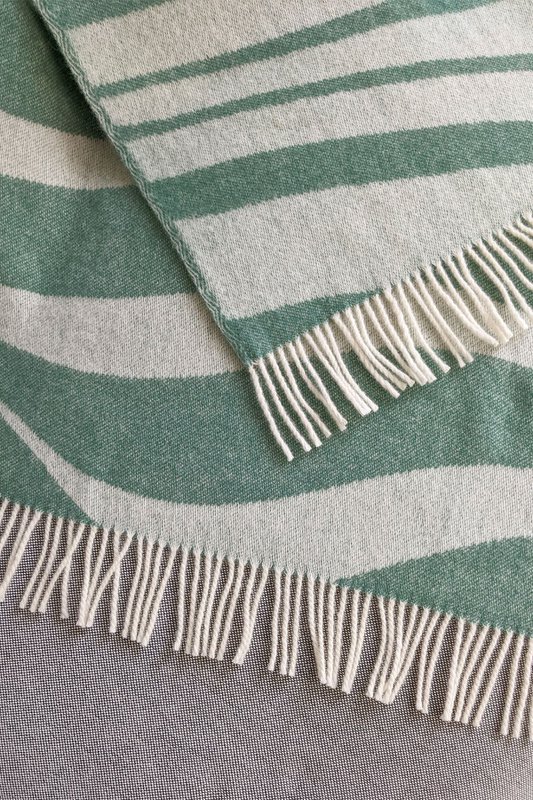 Wolldecke / Kuscheldecke bold greenstone