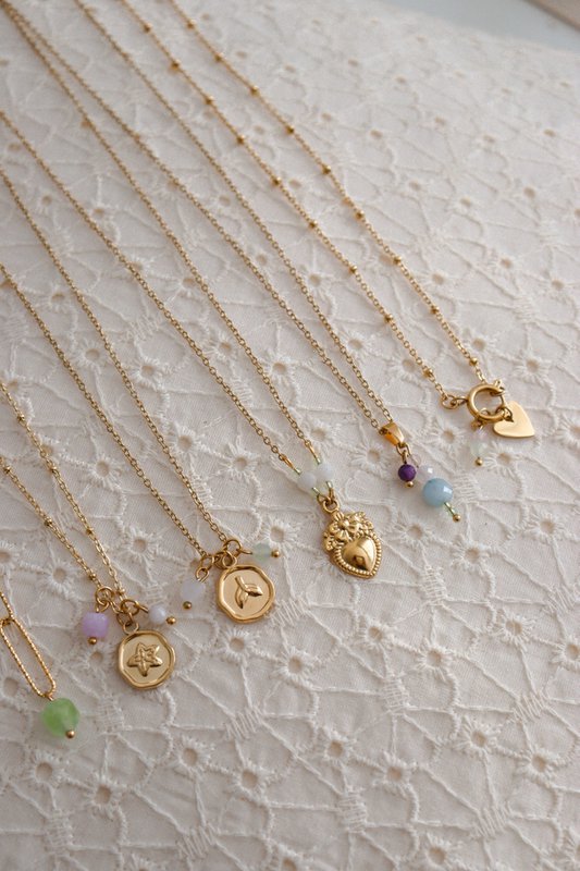 Collar de piedras preciosas Harmony - Oro