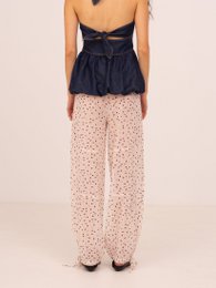 Cream Polka Dot Print FOMO Pants