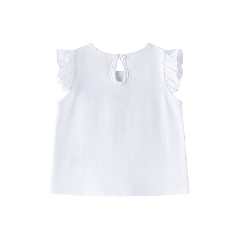 Baby T-shirt with ruffle sleeves and ice cream BGV66553