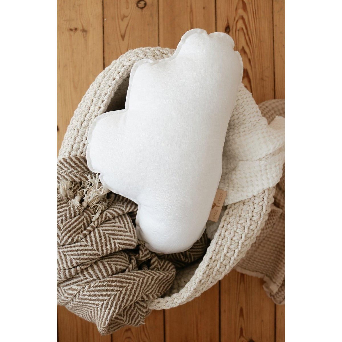 Oreiller Nuage en Lin « Blanc »