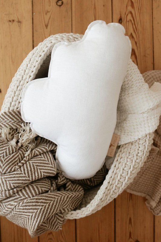 Oreiller Nuage en Lin « Blanc »